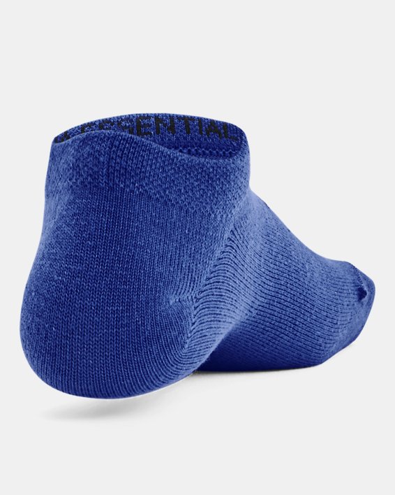 Boys' UA Essentials No Show Socks in Blue image number 2